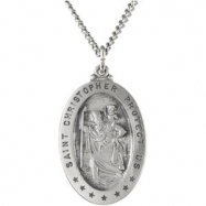 Picture of Sterling Silver 29.00X20.00 MM St. Christopher Medal