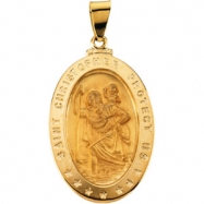 Picture of 18K Yellow 29.00X20.00 MM St. Christopher Medal