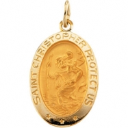 Picture of 14K Yellow 19.00X14.00 MM St. Christopher Medal