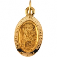 Picture of 14K Yellow 12.00X09.00 MM St. Christopher Medal