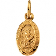 Picture of 14K Yellow 08.00X07.00 MM St. Christopher Medal