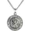 Sterling Silver 14.8 Rd St. Christopher Pend Medal