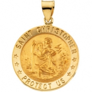 Picture of 14K Yellow 23.00 MM St. Christopher Medal