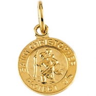 Picture of 14K Yellow 08.00 MM St. Christopher Medal