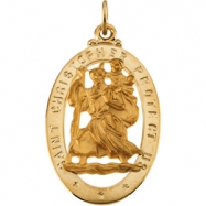 Picture of 14K Yellow Gold St. Christopher Medal