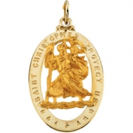 Picture of 14K Yellow Gold St. Christopher Medal