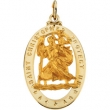 14K Yellow Gold St. Christopher Medal