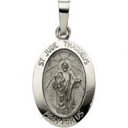 Picture of 14K White Gold St.jude Thaddeus Medal