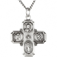 Picture of Sterling Silver 25.00X24.00 MM 4-way Cross Medal