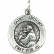 Sterling Silver 22.00 MM St.anthony Medal