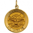 14K Yellow Gold Holy Spirit Medal