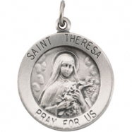 Picture of Sterling Silver 18.00 MM St. Theresa Medal