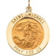 Picture of 14K Yellow 22.00 MM St.michael Medal