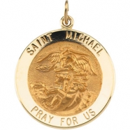 Picture of 14K Yellow 25.00 MM St.michael Medal