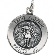 Picture of Sterling Silver 22.00 MM St.florian Medal