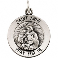 Picture of 14K White 15.00 MM ST. ANNE MEDAL St. Anne Medal