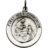 Picture of Sterling Silver 18.00 MM First Communion Medal