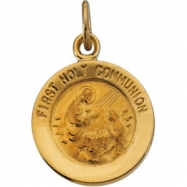 Picture of 14K Yellow 12.00 MM First Communion Medal