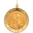 14K Yellow 25.00 MM Scapular Medal