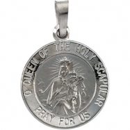 Picture of 14K White 15.00 MM SCAPULAR MEDAL Scapular Medal