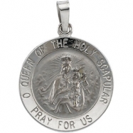 Picture of 14K White 18.00 MM SCAPULAR MEDAL Scapular Medal