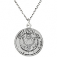 Picture of Sterling Silver 18.00MM;P;ST. CHRISTOPHER/US ARMY MEDAL St. Christopher/us Army Medal