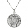 Sterling Silver 18.00MM;P;ST. CHRISTOPHER/US ARMY MEDAL St. Christopher/us Army Medal