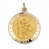 Picture of 14K Yellow 18.00MM;P;ST. CHRISTOPHER /US ARMY MEDAL St. Christopher Us Army Medal