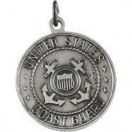 Picture of Sterling Silver 18.00MM;P;ST. CHRISTOPHER/US COAST GUARD MEDAL St. Christopher/us Coast Guard