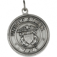 Picture of Sterling Silver 18.00MM;P;ST. CHRISTOPHER/US NAVY MEDAL St. Christopher/us Navy Medal