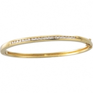 Picture of 14K Yellow Gold Diamond Bangle Bracelet