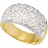 Picture of 14K White Yellow Gold Two Tone Diamond Ring