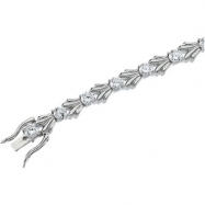 Picture of Sterling Silver 07.50 Inch Cubic Zirconia Bracelet