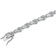 Sterling Silver 07.50 Inch Cubic Zirconia Bracelet