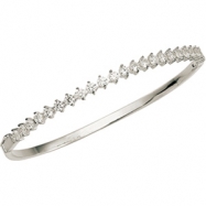 Picture of Sterling Silver Cubic Zirconia Bangle Bracelet