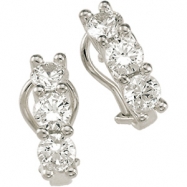 Picture of Sterling Silver Pair Cubic Zirconia Earring