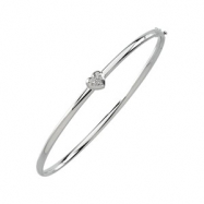 Picture of 14K White Gold .03 Ctw Diamond Bangle Bracelet