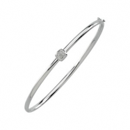 Picture of 14K White Gold .03ctw Diamond Bangle Bracelet