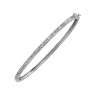 Picture of 14K White Gold Diamond Bangle Bracelet