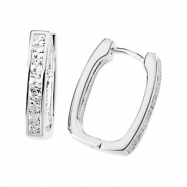 Picture of Sterling Silver Pair Cubic Zirconia Earring