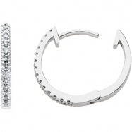 Picture of 14K White Gold Pair Color Fashion Hinged Diamond Hoop Earrings For Dangle