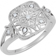 Picture of Sterling Silver Diamond Ring