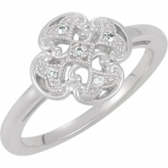 Picture of Sterling Silver Diamond Ring