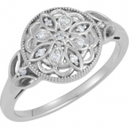 Picture of Sterling Silver Diamond Ring