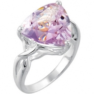 Picture of Sterling Silver Genuine Rose De France Quartz Ring