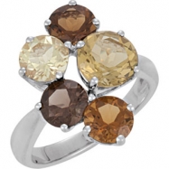 Picture of Sterling Silver Genuine Mulit Gemstone Multi Genstone Ring