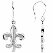 Picture of Sterling Silver Pair Dangle Earring;p;fleur-de-lis Fleur-de-lis Earring