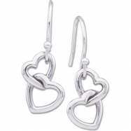 Picture of 14K Yellow Gold Right Metal Hook Heart Earring