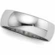 10K White Gold Light Half Round Band