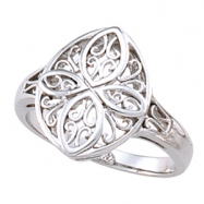 Picture of 14K White Gold Filigree Ring